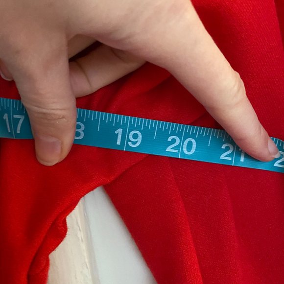 Vintage 80's red Ward's dress, size medium, good condition - Picture 8 of 9